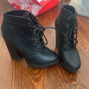 Madden girl lace bootie heels